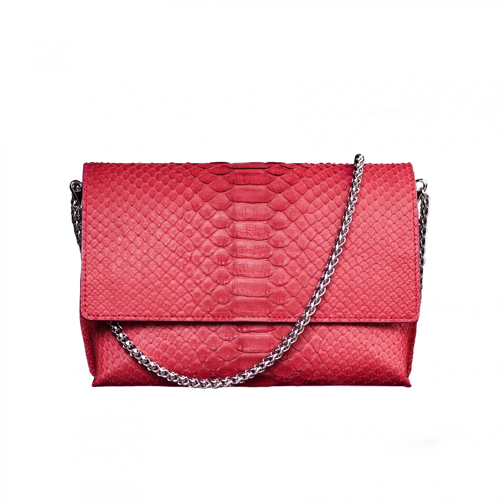 

Женская сумка Bernard bags 0920-1 из кожи питона 25x17x7 см Бордо