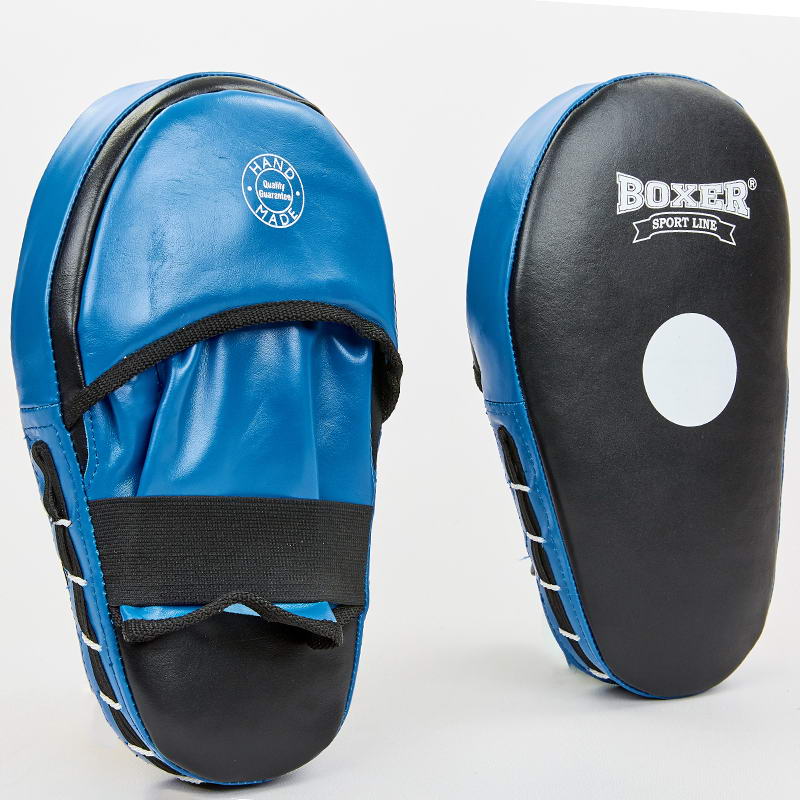 

Лапы боксерские Прямые удлиненная кожа (2шт) BOXER (38х18х4,5см) 2006-01 синий