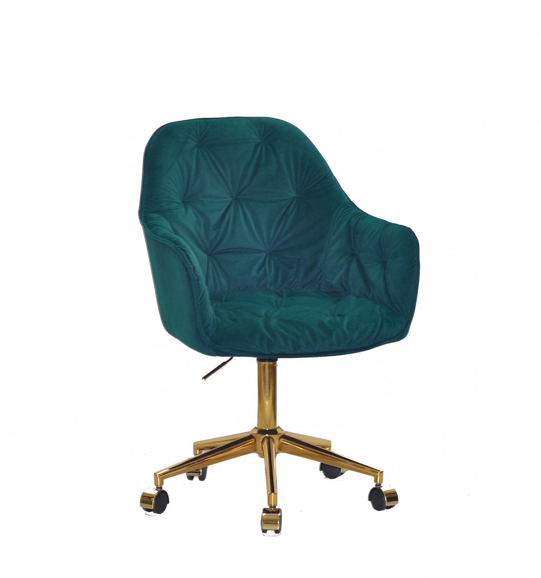 

Кресло офисное на колёсах и золотой крестовине Onder Metal Mario Б-Т зеленый B-1003 GD-Modern Office