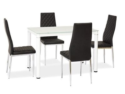 

Кухонный стеклянный не раскладной стол Vetro Elegant белый 110x70