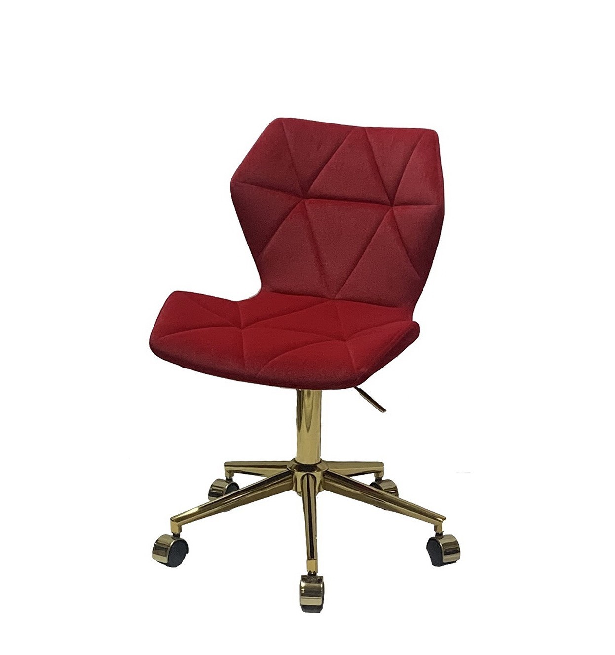 

Стул офисный на регулируемой по высоте золотой опоре на колесах Onder Metal Torino Б-Т красный В-1016 GD - MODERN OFFICE