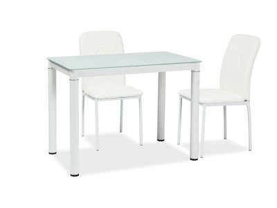 

Кухонный стеклянный не раскладной стол Vetro Elegant mini белый 100x60