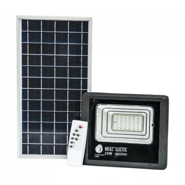 

Прожектор на солнечных батареях HOROZ TIGER LED, 25W, 465Lm, 6400K (6080)
