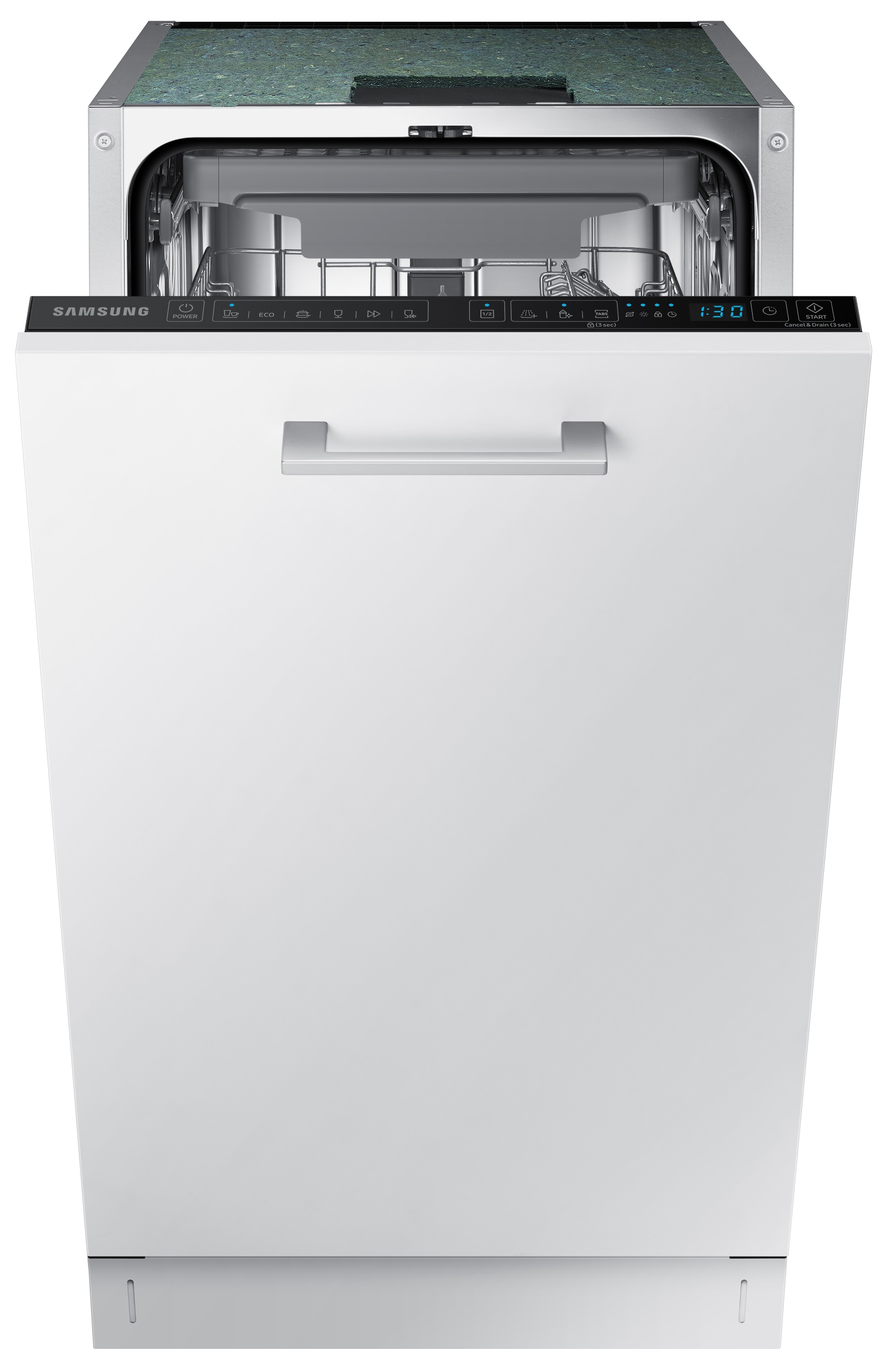 Акція на Встраиваемая посудомоечная машина Samsung DW50R4050BB/WT від Rozetka UA