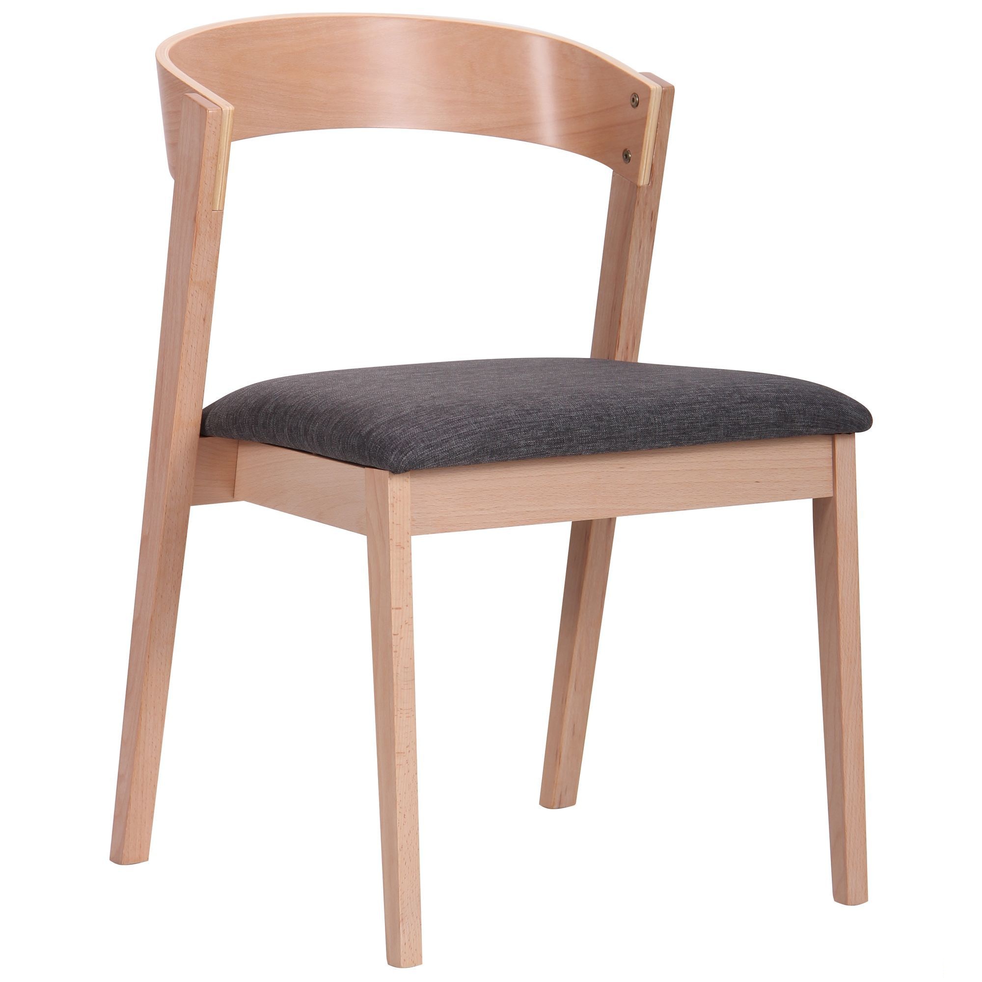 

Стул обеденный для кухни, кафе, бара Рамболь дерево бук беленый/ткань антрацит AMF