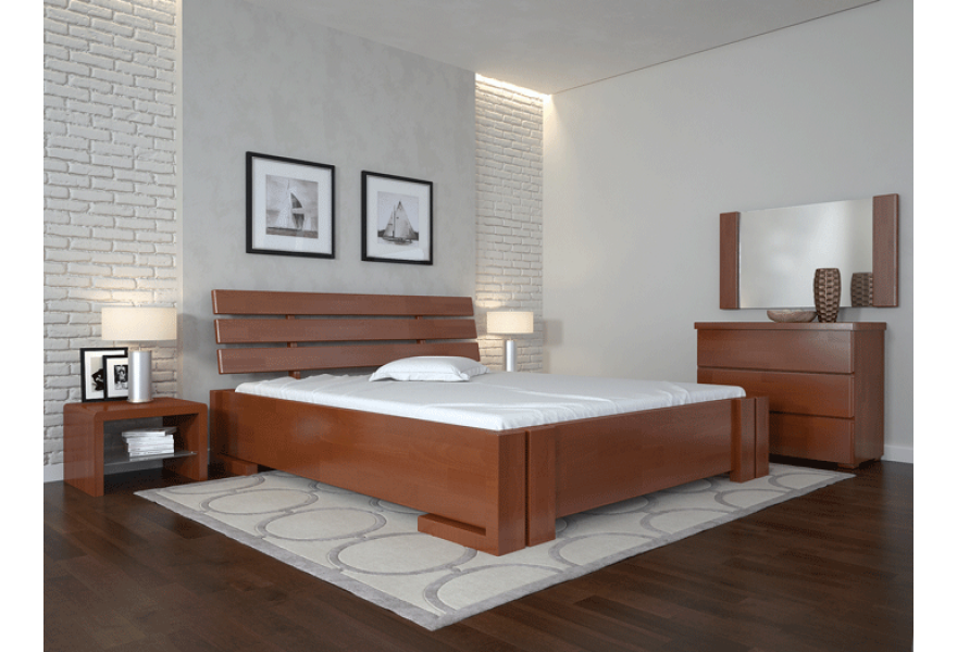 

Кровать с подъёмным механизмом из натурального дерева сосна 160х200 Домино яблоня Арбор Древ