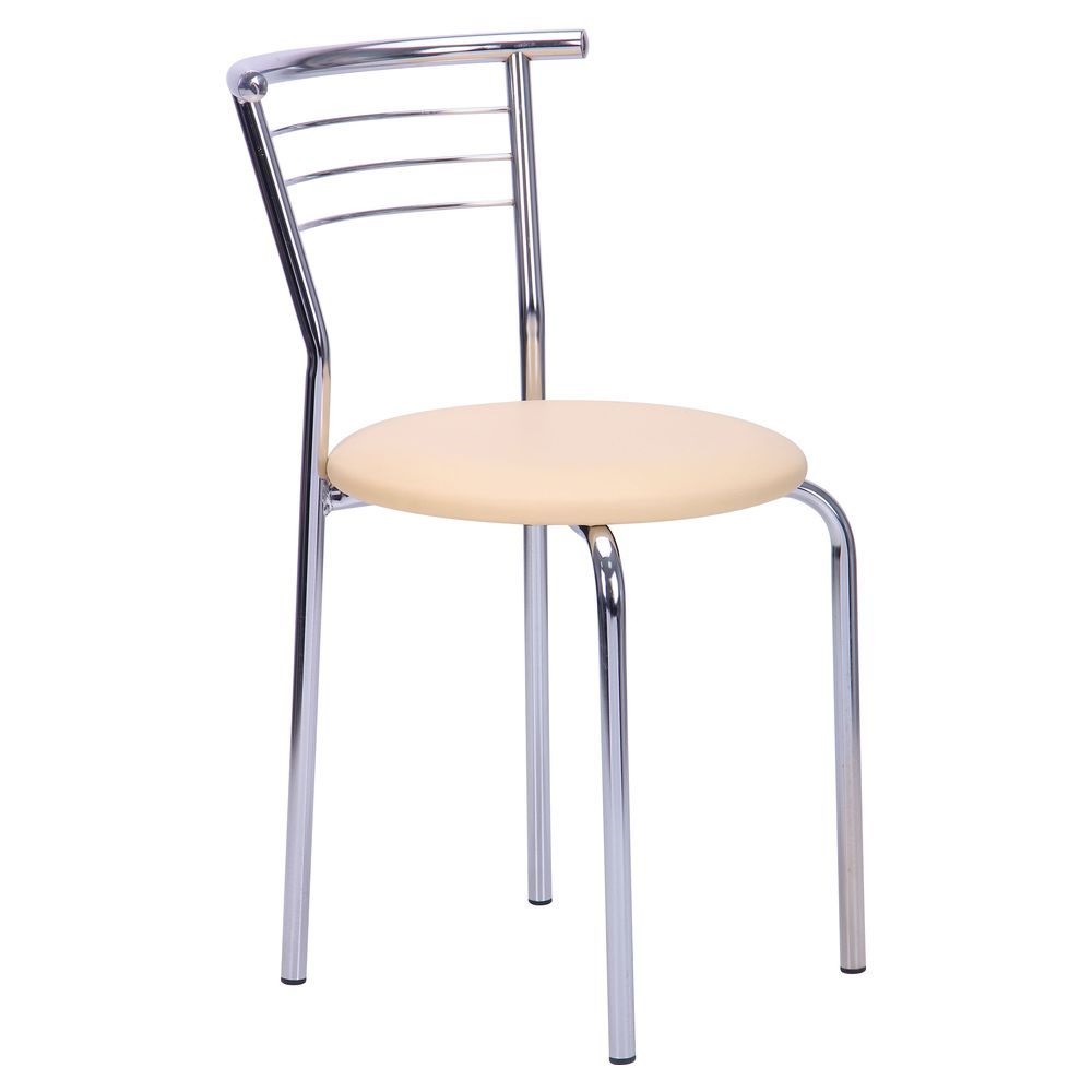 

Стул для кухни, кафе, бара Маркос металл хром/кожзаменитель Скаден светло-бежевый AMF