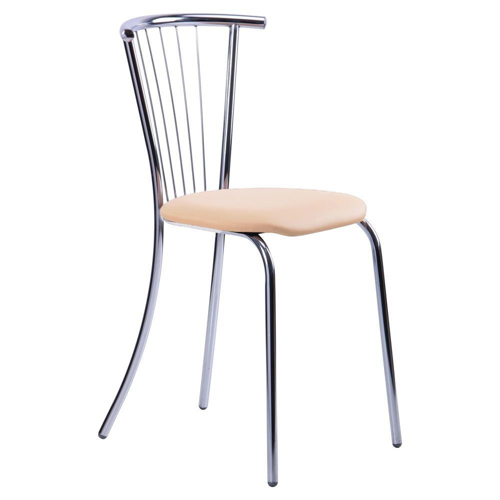 

Стул для кухни, кафе, бара Мартин металл хром/кожзаменитель Неаполь N-17 светло-бежевый AMF