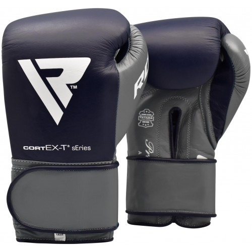 

Боксерские перчатки RDX Leather Pro C4 Blue 12 унций