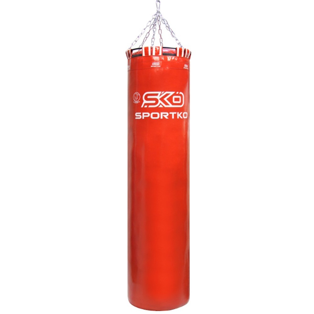 

Боксерский мешок SPORTKO ПВХ 150 см/45 см/65 кг красный
