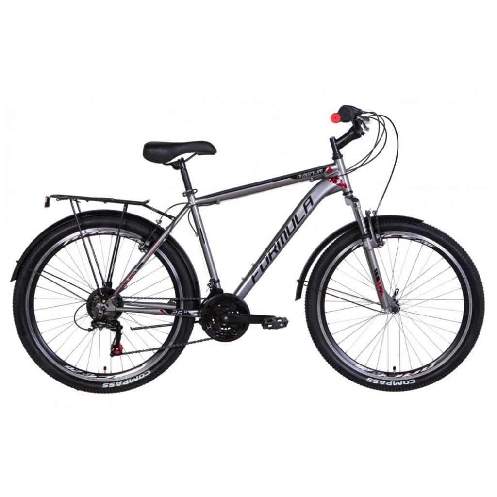 

Велосипед Formula 26" MAGNUM AM Vbr рама-19" 2021 Grey/Red (OPS-FR-26-472)