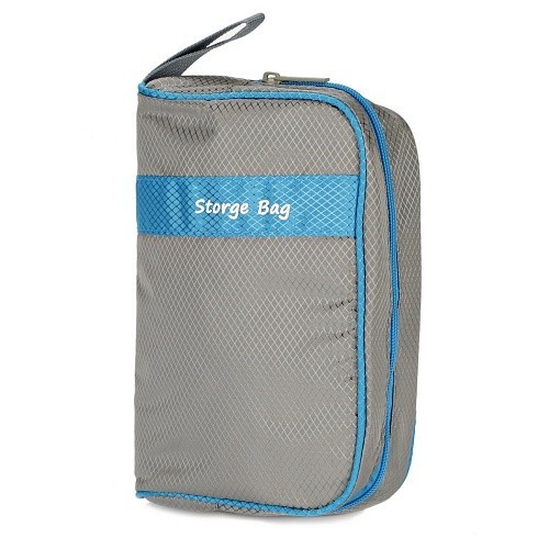 

Косметичка дорожная Storge bag серая с голубым