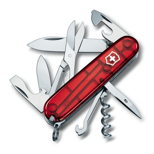 

Складной нож Victorinox CLIMBER 91мм/14функ/крас.прозр /штоп/ножн/крюк Vx13703.T