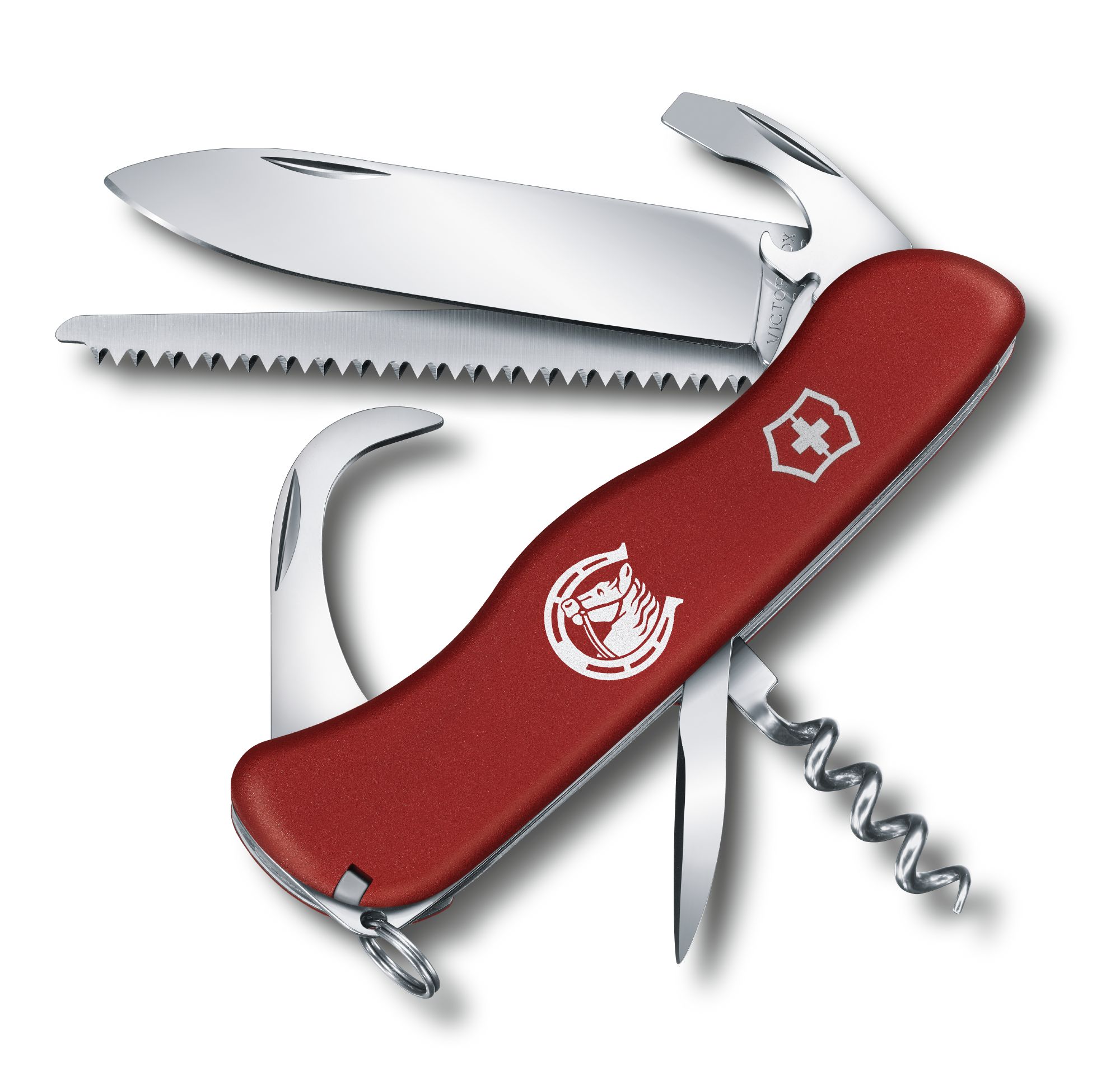 

Складной нож Victorinox EQUESTRIAN 111мм/12функ/крас.мат /lock/штоп/пила/подков Vx08583