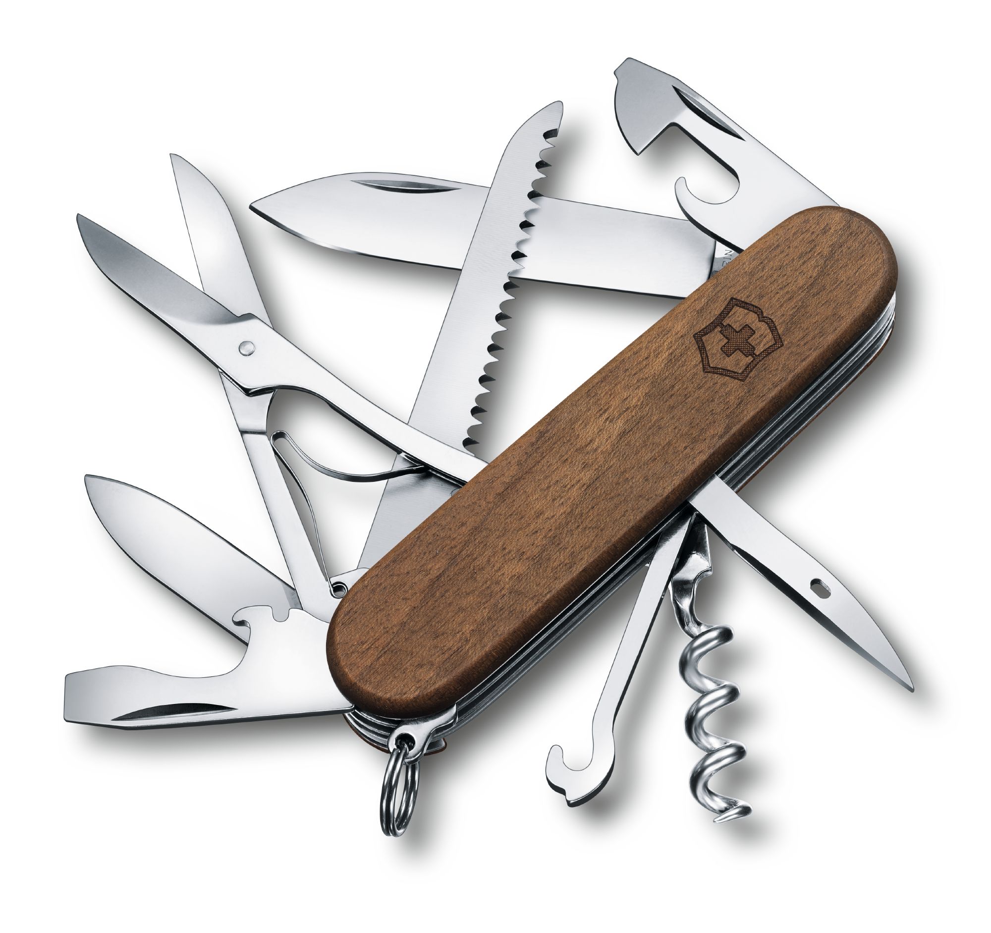 

Складной нож Victorinox HUNTSMAN WOOD 91мм/13функ/орех /штоп/ножн/пила/крюк Vx13711.63