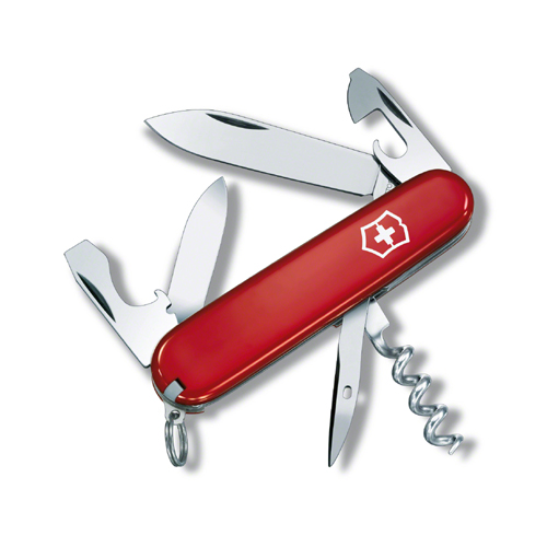 

Складной нож Victorinox TOURIST 84мм/2сл/12функ/крас /штоп Vx03603