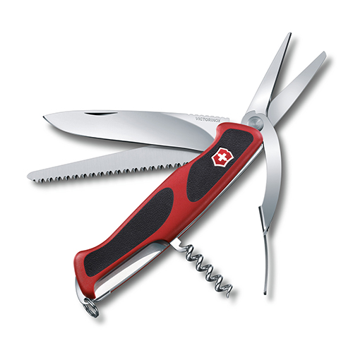 

Складной нож Victorinox RANGERGRIP 71 Gardener 130мм/4сл/7функ/крас-черн /lock/штоп/пила/сад.ножн Vx09713.C