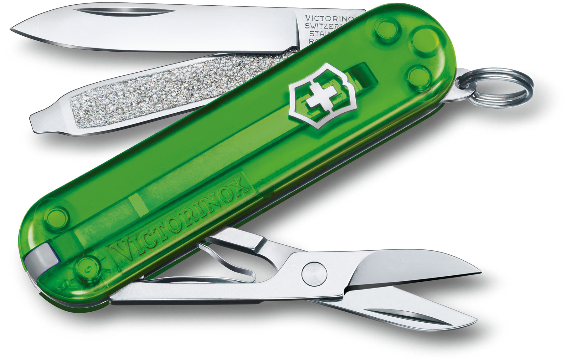 

Складной нож Victorinox CLASSIC SD Colors Green Tea 58мм/1сл/7функ/зел.прозр /ножн Vx06223.T41G