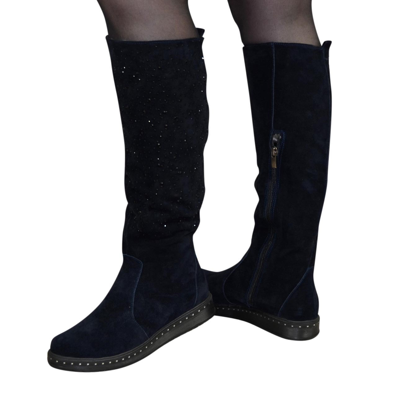 

Сапоги женские Vasha Para 1723/3 39 синяя замша