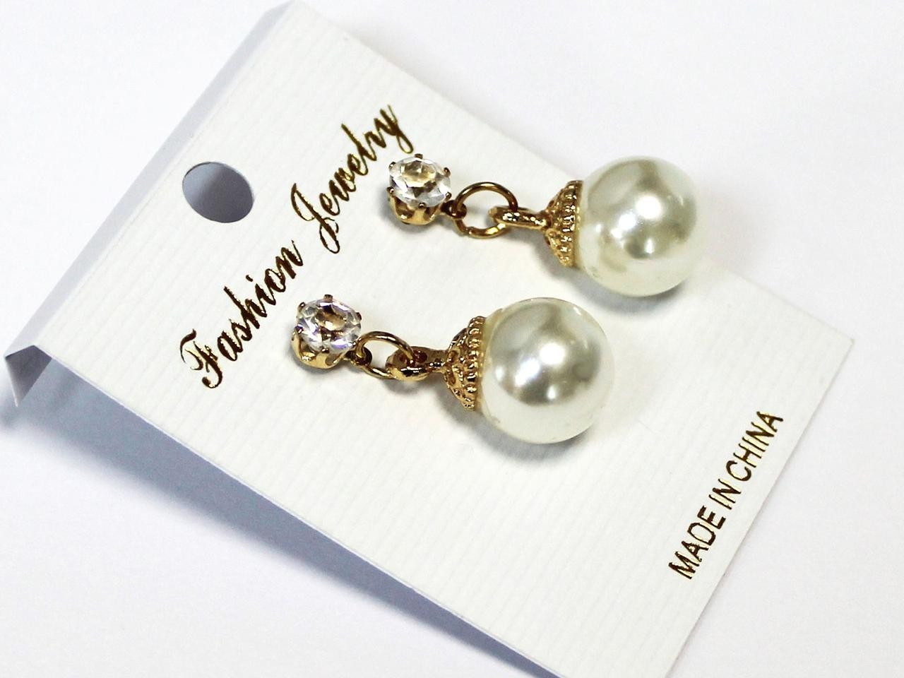 

Серьги-пусеты Fashion Jewelry Жемчуг под золото (SRK-1-36)