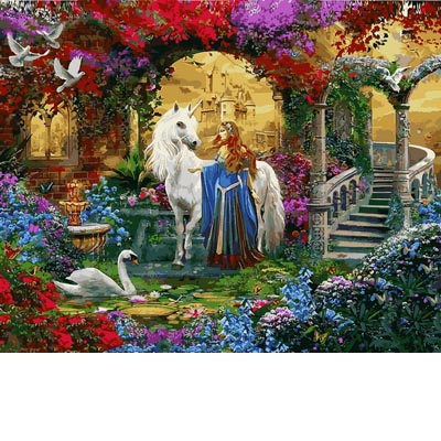 

VP1233 Картина по номерам Леди и единорог Babylon