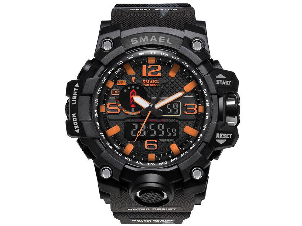 

Наручные часы Smael Водонепроницаемые кварцевые мужские Camo-Orange (1006-027-01)