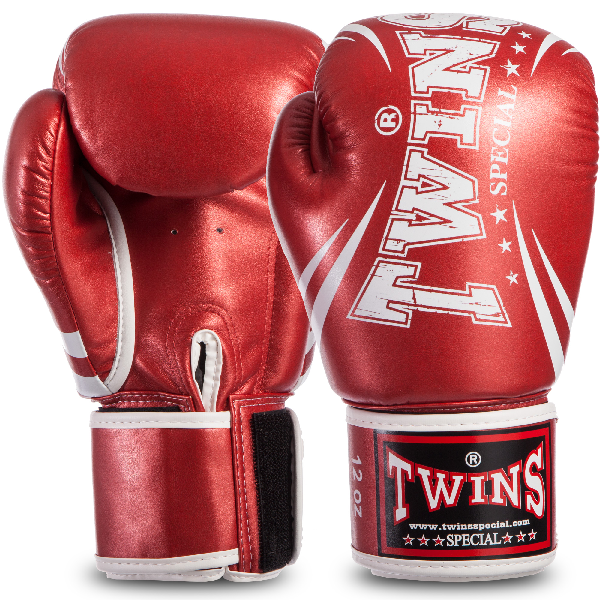 

Перчатки боксерские кожаные на липучке TWINS BGLL1 серебрянный 12oz