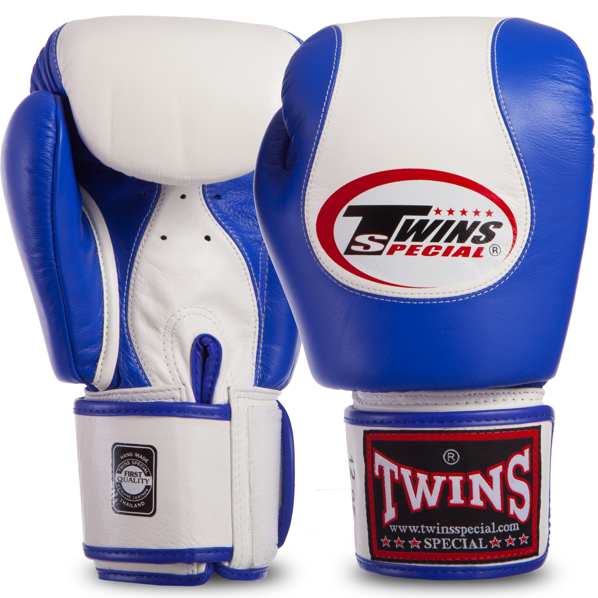 

Перчатки боксерские кожаные на липучке TWINS BGVL9 16OZ СИНИЙ