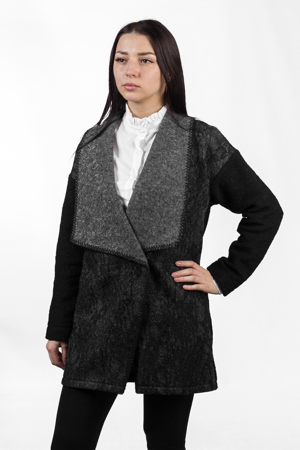 

Жакет женский Donatella de Paoli черный с серым, Жакет женский Donatella de Paoli черный с серым One size