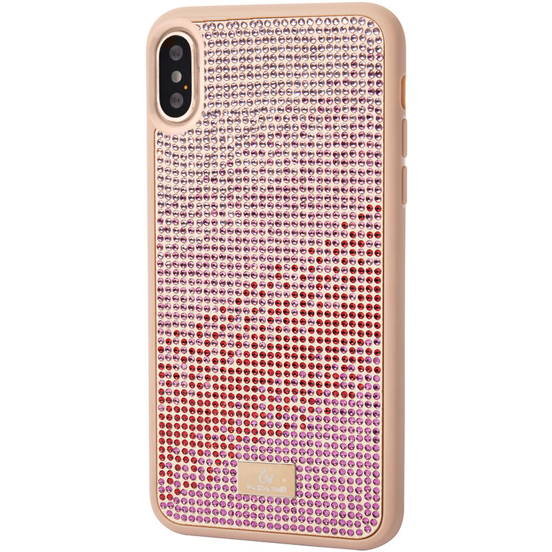 

TPU чехол Epik Bling World Rainbown Design для Apple iPhone X / XS (5.8") Розовый