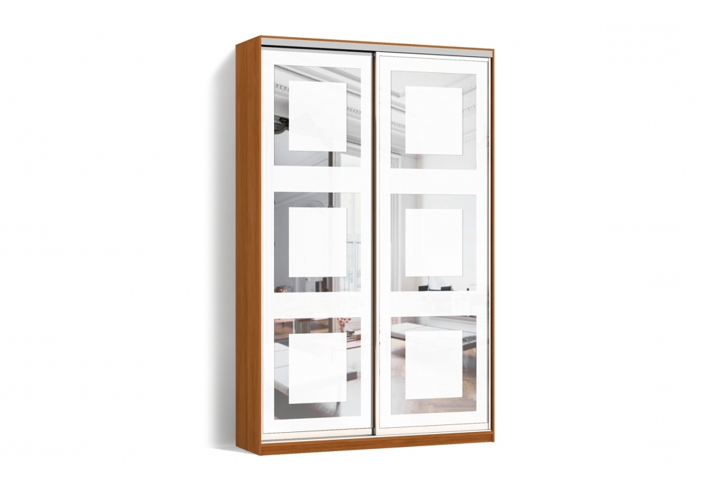 

Шкаф-купе LuxeStudio 2 двери Пескоструй/Пескоструй рисунок 66-66 цвет Ольха CLS - III 110 x 210 x 45 см