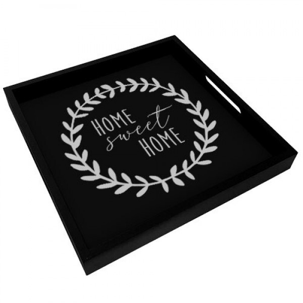 

Поднос деревянный с принтом "Home sweet home" Presentvelle поднос для сервировки 33х33х4 см столик для завтрака деревянный столик для завтрака
