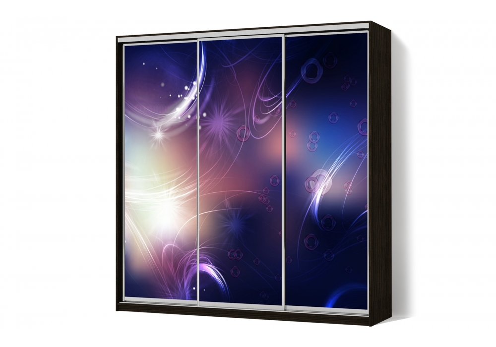 

Шкаф-купе LuxeStudio 3 двери ФМП/ФМП/ФМП рисунок Ab092 CLS - II 220 x 240 x 45 см