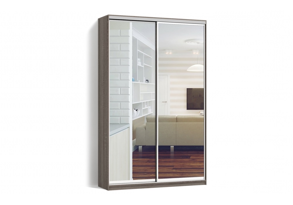 

Шкаф-купе Luxe 2 двери Зеркало/Зеркало CLS - II 100 x 240 x 45 см цвет Дуб трюффель