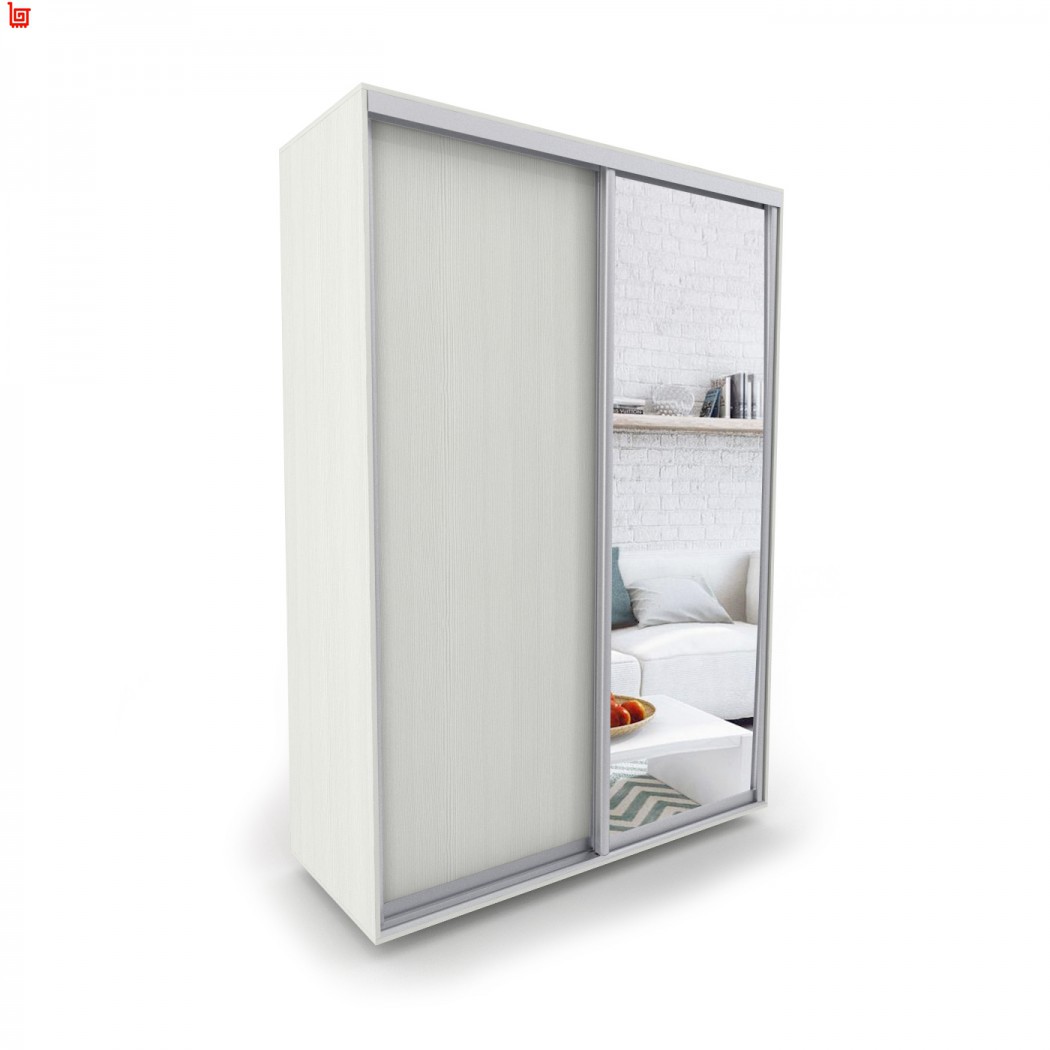 

Шкаф-купе Luxe 2 двери ДСП/Зеркало CLS - I 120 x 200 x 45 см цвет Белое дерево (8609)