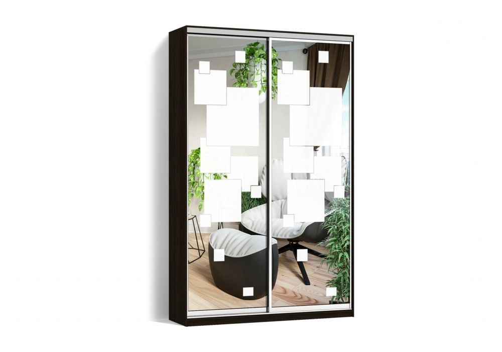 

Шкаф-купе Luxe 2 двери Пескоструй/Пескоструй рисунок 53-53 цвет Венге CLS - III 170 x 230 x 45 см