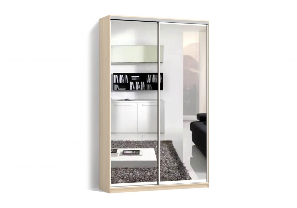 

Шкаф-купе Luxe 2 двери Зеркало/Зеркало CLS - III 180 x 210 x 60 см цвет Дуб молочный
