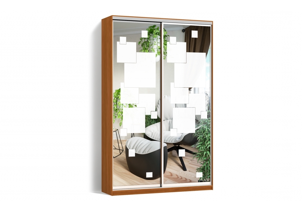 

Шкаф-купе Luxe 2 двери Пескоструй/Пескоструй рисунок 53-53 цвет темная Ольха CLS - I 120 x 210 x 60 см