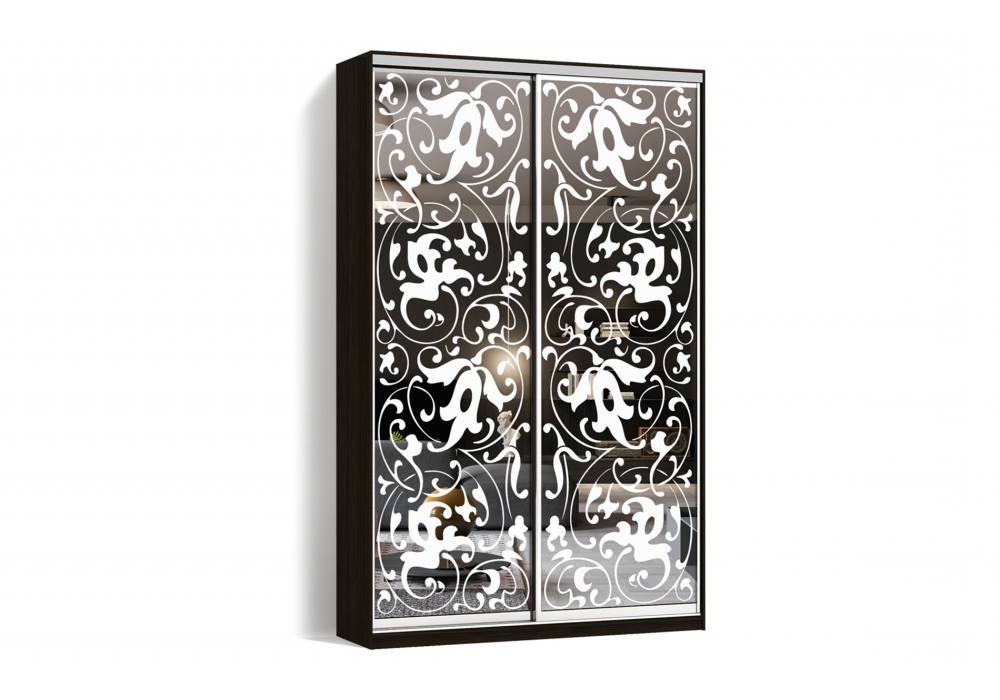 

Шкаф-купе Luxe 2 двери Пескоструй/Пескоструй рисунок 62L-62R цвет Венге CLS - III 150 x 200 x 60 см