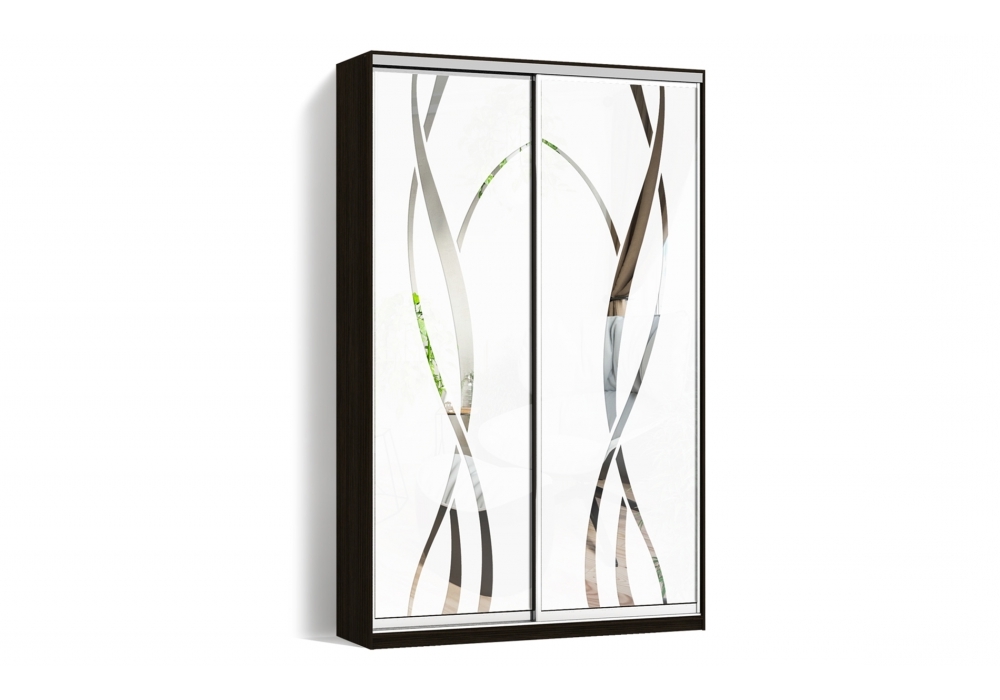 

Шкаф-купе Luxe 2 двери Пескоструй/Пескоструй рисунок 8R-8L цвет Венге CLS - III 110 x 210 x 45 см