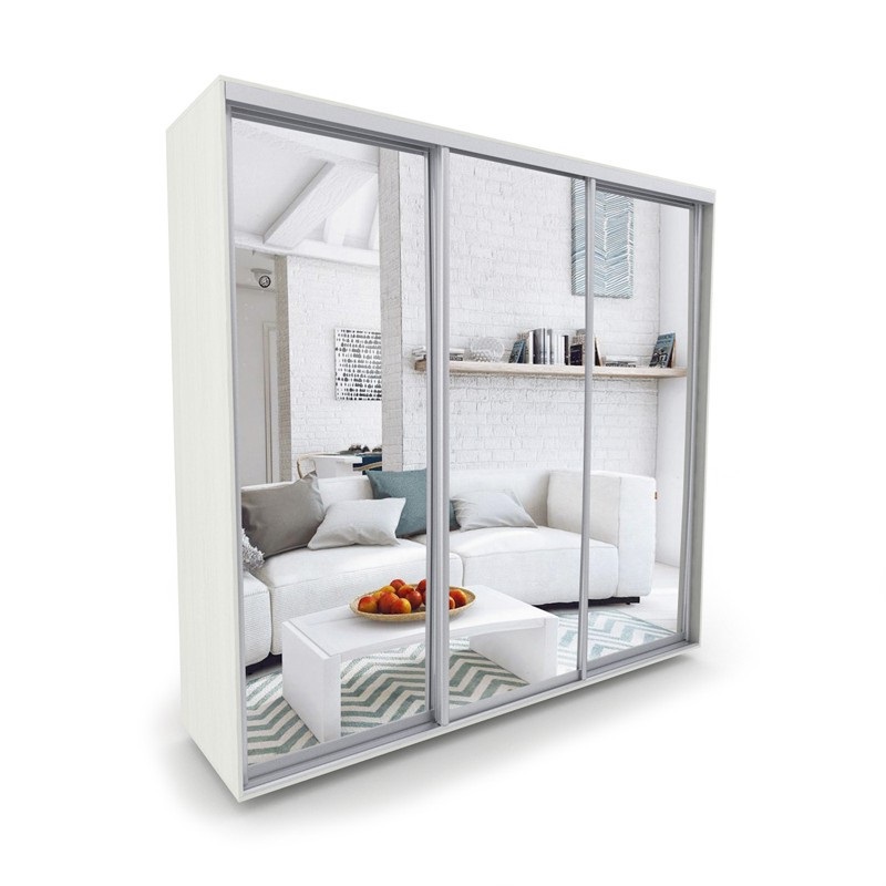 

Шкаф-купе Luxe 3 двери Зеркало/Зеркало/Зеркало CLS - II 220 x 230 x 60 см цвет Белое дерево