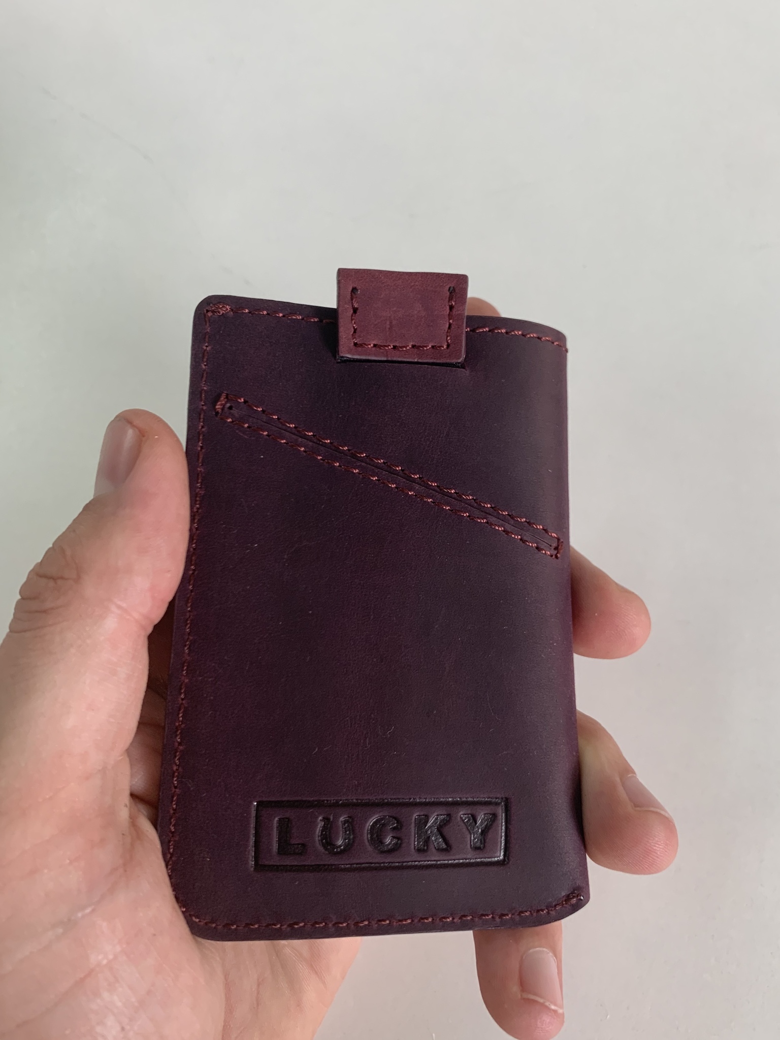 

УНИСЕКС МАЛЕНЬКИЙ Картхолдер одинарный Lucky марсала