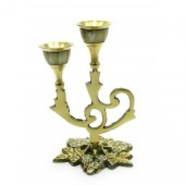 

Подсвечник на 2 свечи бронзовый с перламутром (15,5х10х10 см) Homes