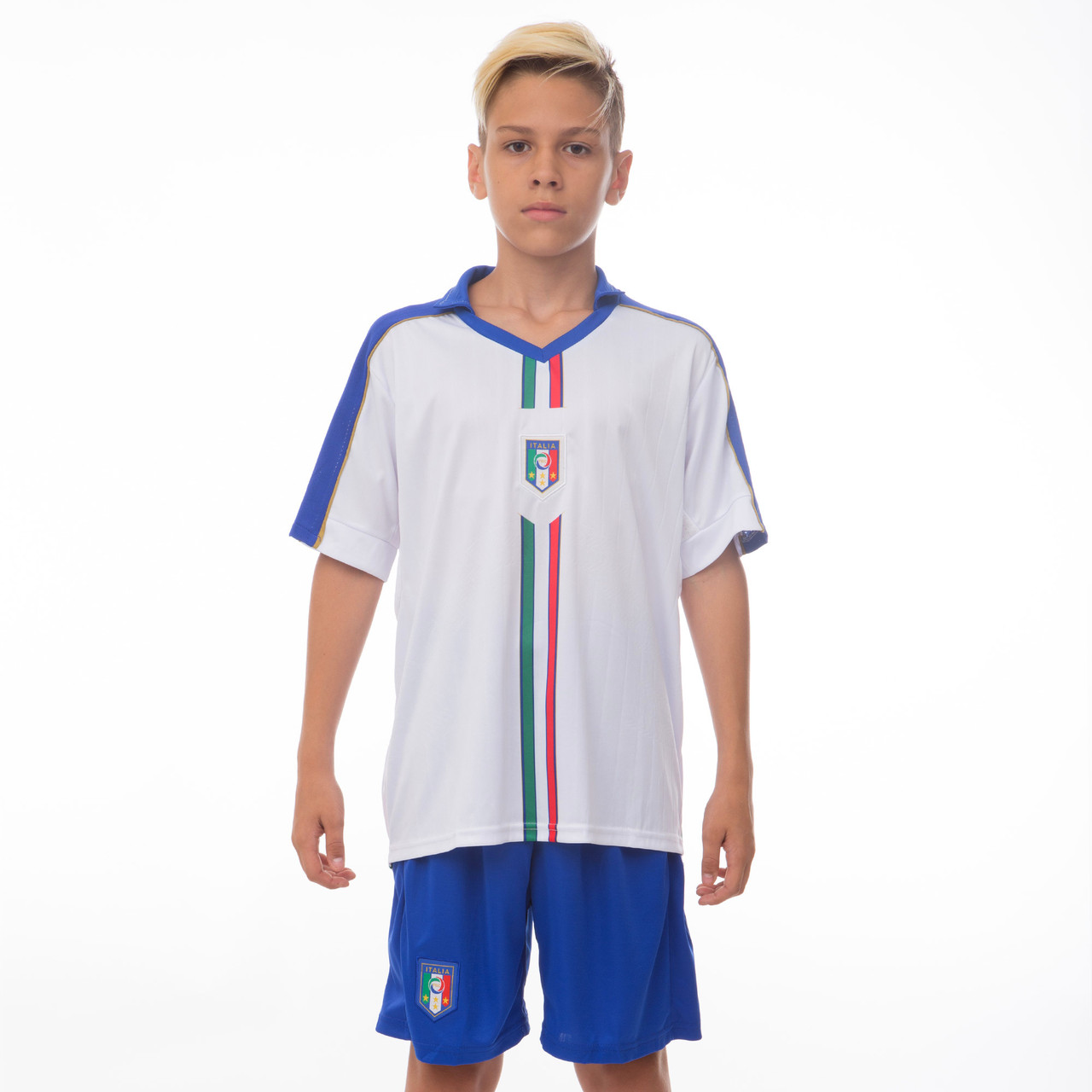 

Форма футбольная детская Italy Италия Zelart Sport гостевая 3900-ITAL-1 XL (30) рост 155-165 см