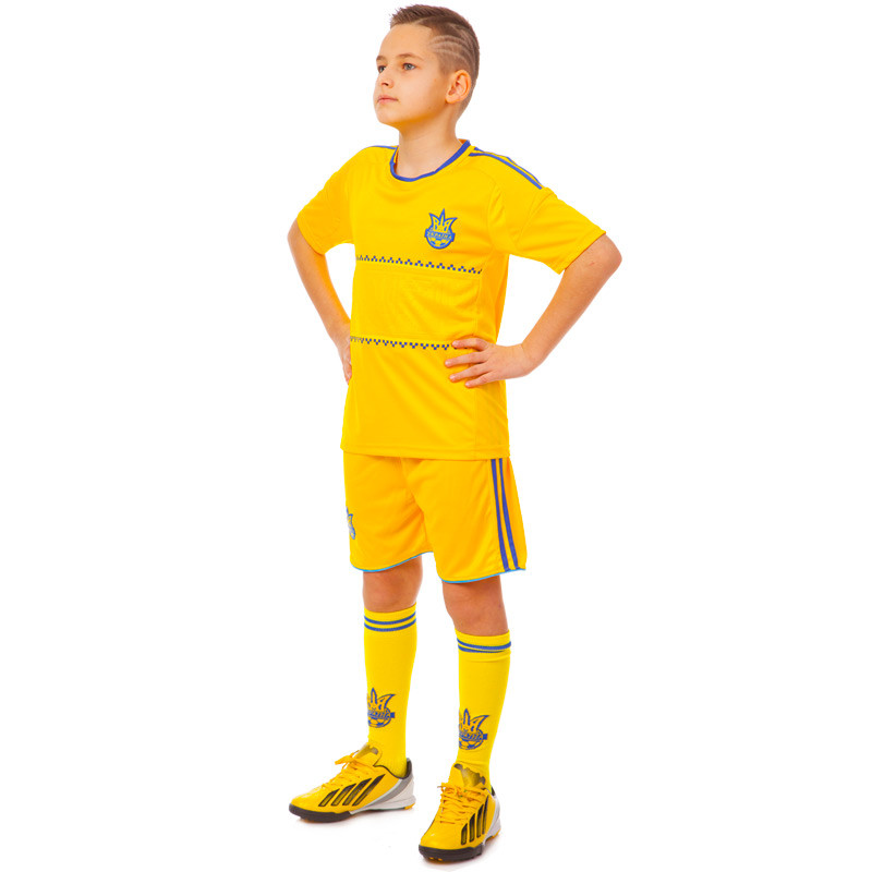 

Комплект футбольной формы УКРАИНА Zelart Sport 1006-UKR-13B XS (22) рост 116-125 см Yellow
