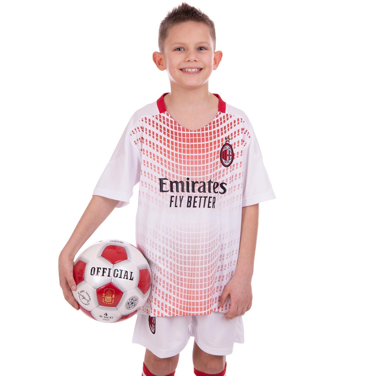 

Форма футбольная детская AC MILAN Милан Zelart Sport гостевая 2455 2XL (30) рост 155-165 см