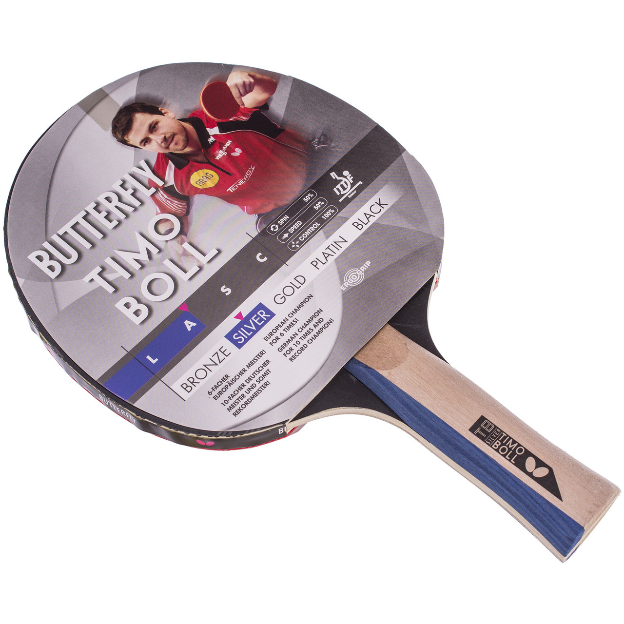 

Ракетка для настольного тенниса Butterfly Timo Boll Silver Action 85016