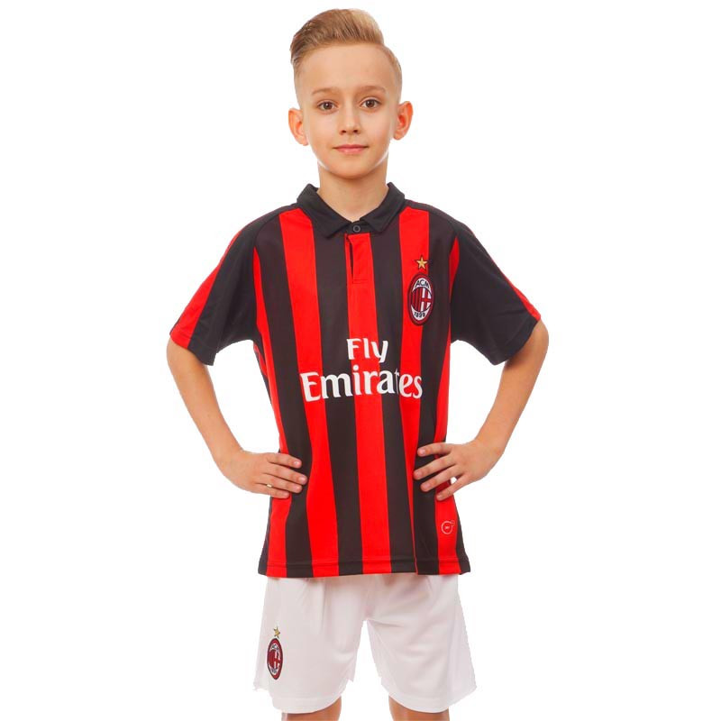 

Форма футбольная детская AC MILAN Милан Zelart Sport домашняя 8039 S (22) рост 120-125 см