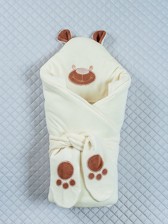 

Зимний конверт-одеяло Lari Little Bear 85х85 см молочный