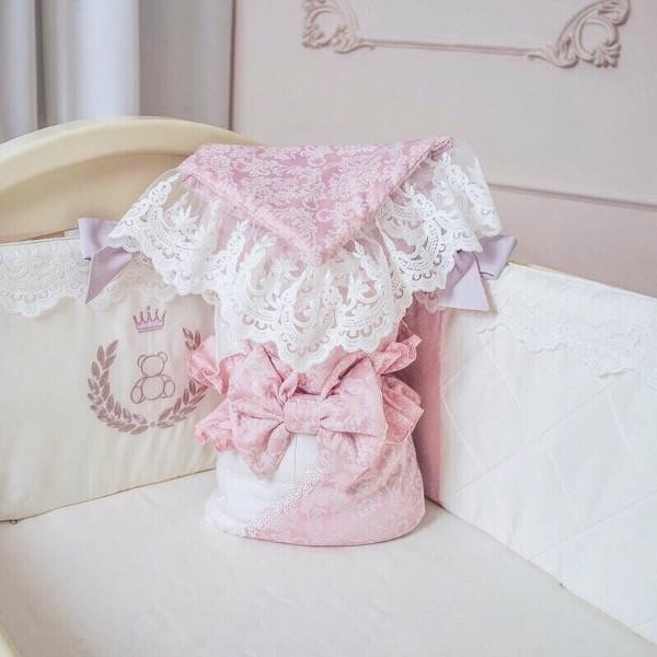 

Летний конверт на выписку из роддома Msonya Elegance 80х80 см Молочный